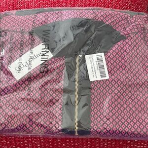 SuperPrity Pink and Black Patterned Jacket. Large. NWT.